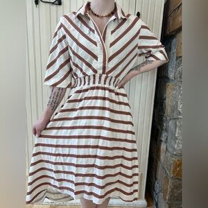 Maje Romala Rayure Stripe Shirt Dress size 4